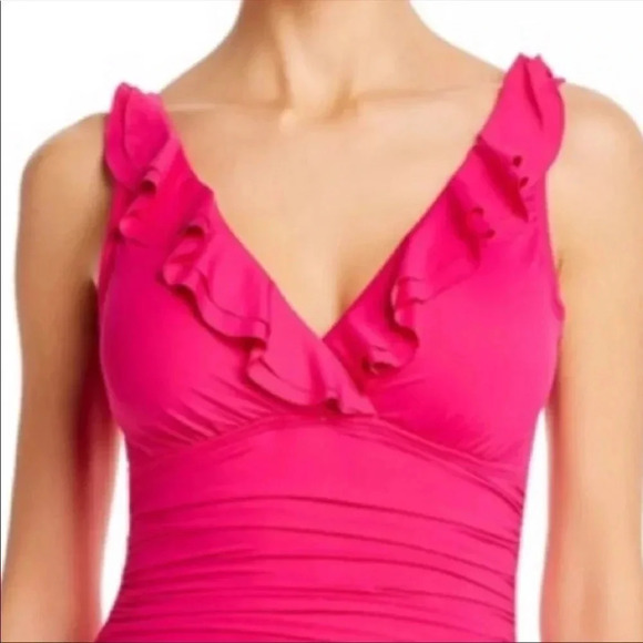 Ralph Lauren Ruffled Over The Shoulder One Piece - Picture 4 of 7